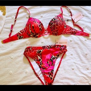 High-Waisted animal print bikini